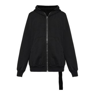 Rick Owens Zip-throughs, male, Black, Size: XL Jumbo Gimp Hoodie