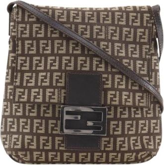 Fendi Pre-owned Vintage Zucchino Schoudertas - Dames - Vintage Schoudertas - Bruin - ONE Size - Vintage