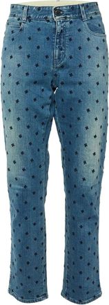 Stella McCartney embroidered jeans - women - Elastane/Cotton - L - Blue