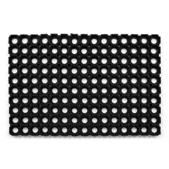 RugsX Zerbino Gommato Forato Black 100x150 Cm