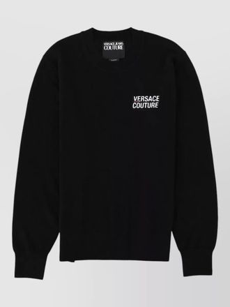 Versace Jeans Couture cashmere wool logo patch jumper
