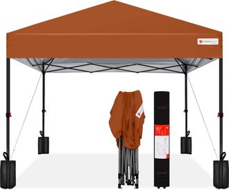 Best Choice Products 12x12ft Easy Setup Pop Up Canopy w/ 1-Button Setup, Wheeled Case, 4 Weight Bags
