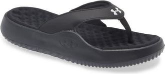 Under Armour UA Ignite Pro 8 Water Resistant Flip Flop in Black at Nordstrom, Size 12