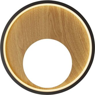 Searchlight Applique Contemp Curiosit&agrave; Acciaio Nero Policarbonato Marrone Led 11W 3000K