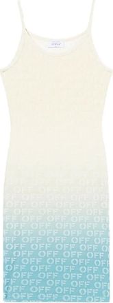 Off-white Abito midi effetto sfumato con logo - Toni neutri