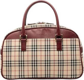 Burberry Pre-owned Handbags, female, Beige, Size: ONE SIZE Pre-owned Canvas Handbag