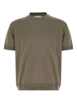 Moncler Geribbelde trui met korte mouwen - Groen