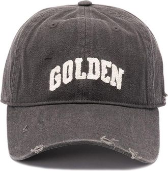 GOLDEN  / ゴールデングース】 BASEBALL HAT Golden Goose Golden logo baseball cap - Black - Men | G28MA744A6