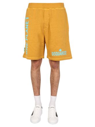 Dsquared2 One Life Planet Bermuda Shorts - Yellow
