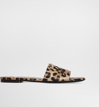 Dolce & Gabbana Ciabatta Flat - Woman Slides And Mules Animal Print 35.5