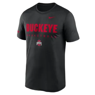 Nike Ohio State Courtside Basketball Legend Nike Mens Dri-FIT College T-Shirt in Black | 02TI00ALJT-J1G
