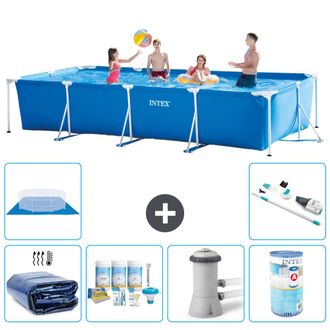 Intex Piscina Con Estructura Rectangular - 450x220x84 Cm - 7-piezas S40306