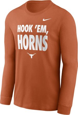 Nike Texas Sideline Slogan Nike Mens Dri-FIT College Long-Sleeve T-Shirt in Orange | 02EW81FTXE-H2B
