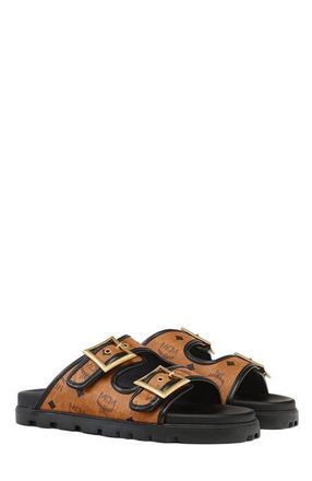 MCM Sandals in Visetos in Cognac at Nordstrom, Size 42