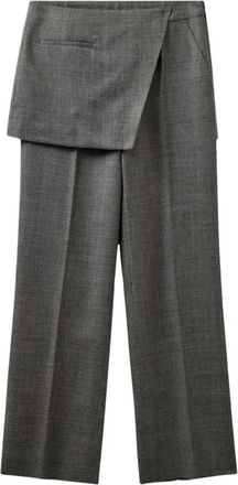 The Garment Pine Skirt Pants - Dames - Wijde Broeken - Grijs - S - Wol - Broeken