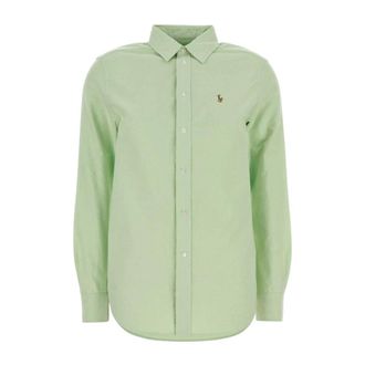 Polo Ralph Lauren Klassiek Passende Oxford Overhemd - Dames - Overhemden - Groen - S - Katoen - Overhemden