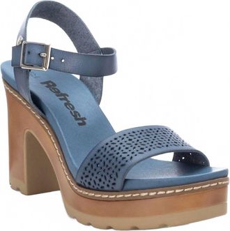 Xti Womens Casual Heeled Platform Sandals In Jeans
