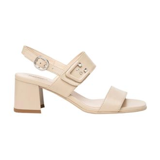 Nero Giardini Schoenen, Dames, Beige, 37 EU, Leer, Beige Dress Sandalen