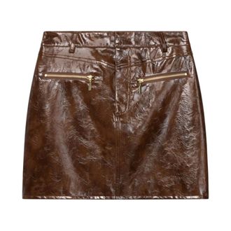 Aaiko Cindy PU 674 - Dames - Rokken - Bruin - Maat: S