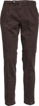 BRIGLIA 1949 Pleated Tencel Cotton Pants With Functional Pockets