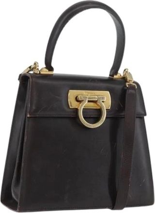 Ferragamo Pre-owned Handbags, female, Brown, Size: ONE SIZE Pre-owned Hand Bag
