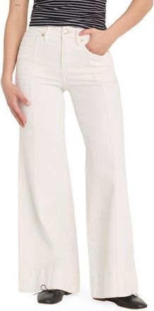 Good American Good Waist Patch Pocket High Waist Palazzo Jeans in Cotton White at Nordstrom, Size 00P