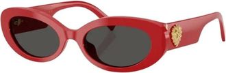Dolce & Gabbana Sunglasses, female, Red, Size: 53 MM Oval Sunglasses