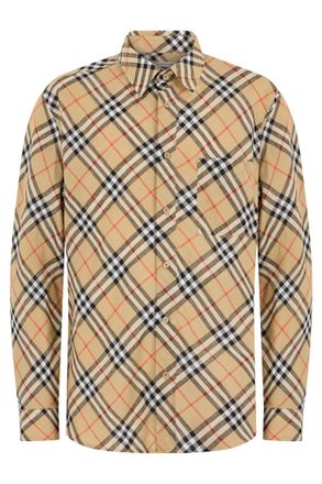 Burberry Beige Regular Check Shirts