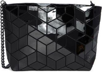 Patrizia Luca Diagnoal Geo Clutch in Black/Black at Nordstrom Rack
