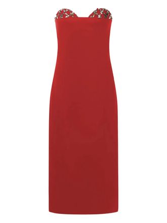 Genny Abito lungo con paillettes - Rosso