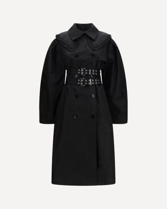 Ganni Belted double-breasted Coat Female 36