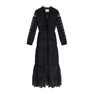 Isabel Marant Daniva Dress - Dames - Maxi kleedjes - Zwart - M - Katoen - Kleedjes