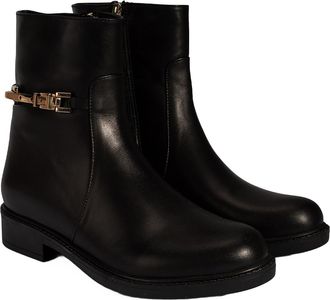 Desa Woman Boots - Leather Upper, Zip Fastening, Flat Heel, Breathable | Black - 39