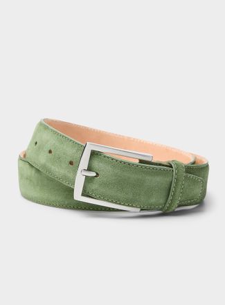 Le 31 Mens Topstitched suede belt Made in Canada
