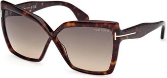 Tom Ford Authentieke Ft 1195 Bril- Premium Kwaliteit! - unisex - Zonnebrillen - Bruin - 63 MM - Accessoires