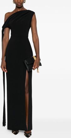 Solace London Womens Irina Midi Dress - Black - Size EU 38 (Womens)