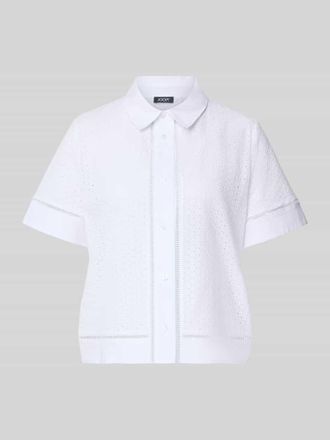 Joop Regular Fit Bluse mit Lochstickerei Modell Blanc in Weiss, Gr&ouml;&szlig;e 34