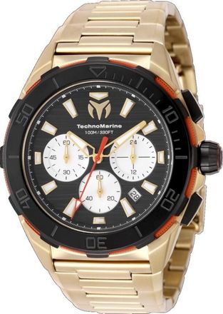 Technomarine Seven Seas Chronograph GMT Quartz Black Dial Mens Watch TM-725033