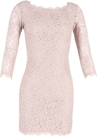 Diane Von Fürstenberg Diane Von Furstenberg Lace Zaria Dress in Pink Rayon