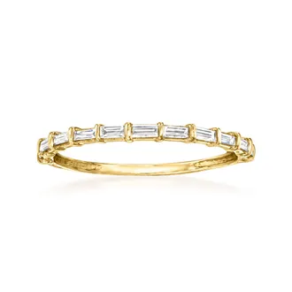 RS Pure by Ross-Simons Baguette Diamond Ring in 14kt Yellow Gold
