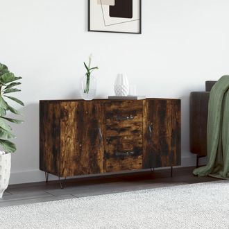 vidaXL Vidaxl - Aparador Madera De Ingenier&iacute;a Roble Ahumado 100x36x60 Cm