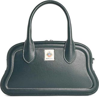 Bally Unda Seaweed-Colored Garnet Leather Bag