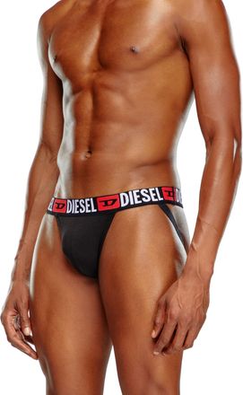 Diesel Three-pack jockstraps with logo waists - Jockstraps - Man - Black