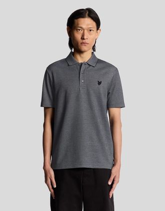 Lyle & Scott Lyle And Scott Mens Two Tone Pique Polo Shirt - Blue - Size: 36