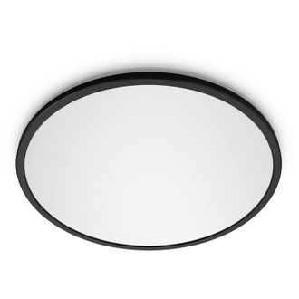 Philips led Lampada da Soffitto Superslim, Equivalente a 18W, Luce Bianca Calda, IP20, Non Dimmerabile, Nero