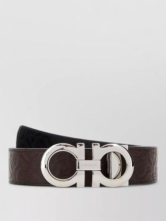 Ferragamo reversible leather belt adjustable length pattern