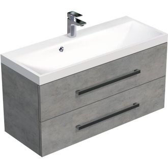 Puma Naturel - Mobile bagno con lavabo Natural Cube Way 100x53x40 cm in cemento (CUBE2100ZBE)