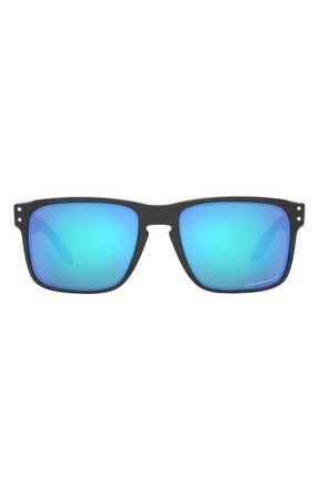 Oakley Holbrook 57mm Prizm Polarized Keyhole Sunglasses in Black at Nordstrom