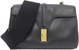 Celine Pre-owned Teen Soft 16 Calf Shoulder Bag - Dames - Vintage Schoudertas - Zwart - ONE Size - Leer - Vintage