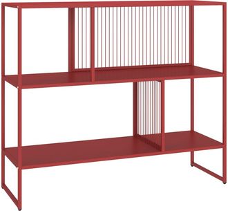 Happy Garden Estanter&iacute;a de metal rojo carm&iacute;n